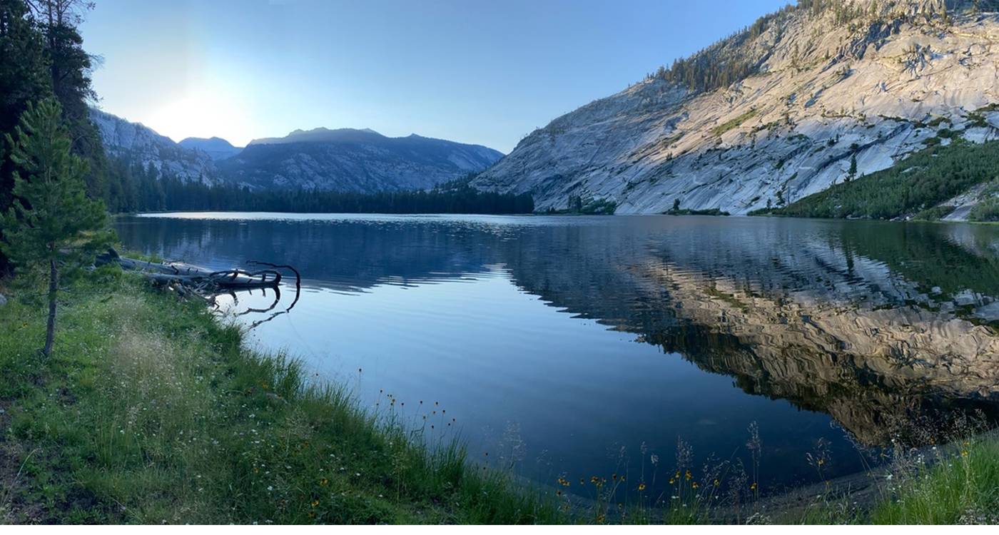 6:53am Sunrise on Merced Lake