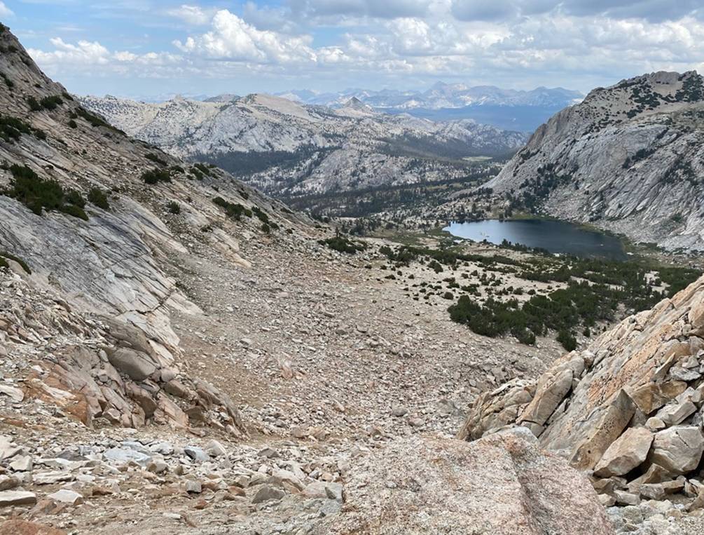 Top of the false summit, looking at the peak